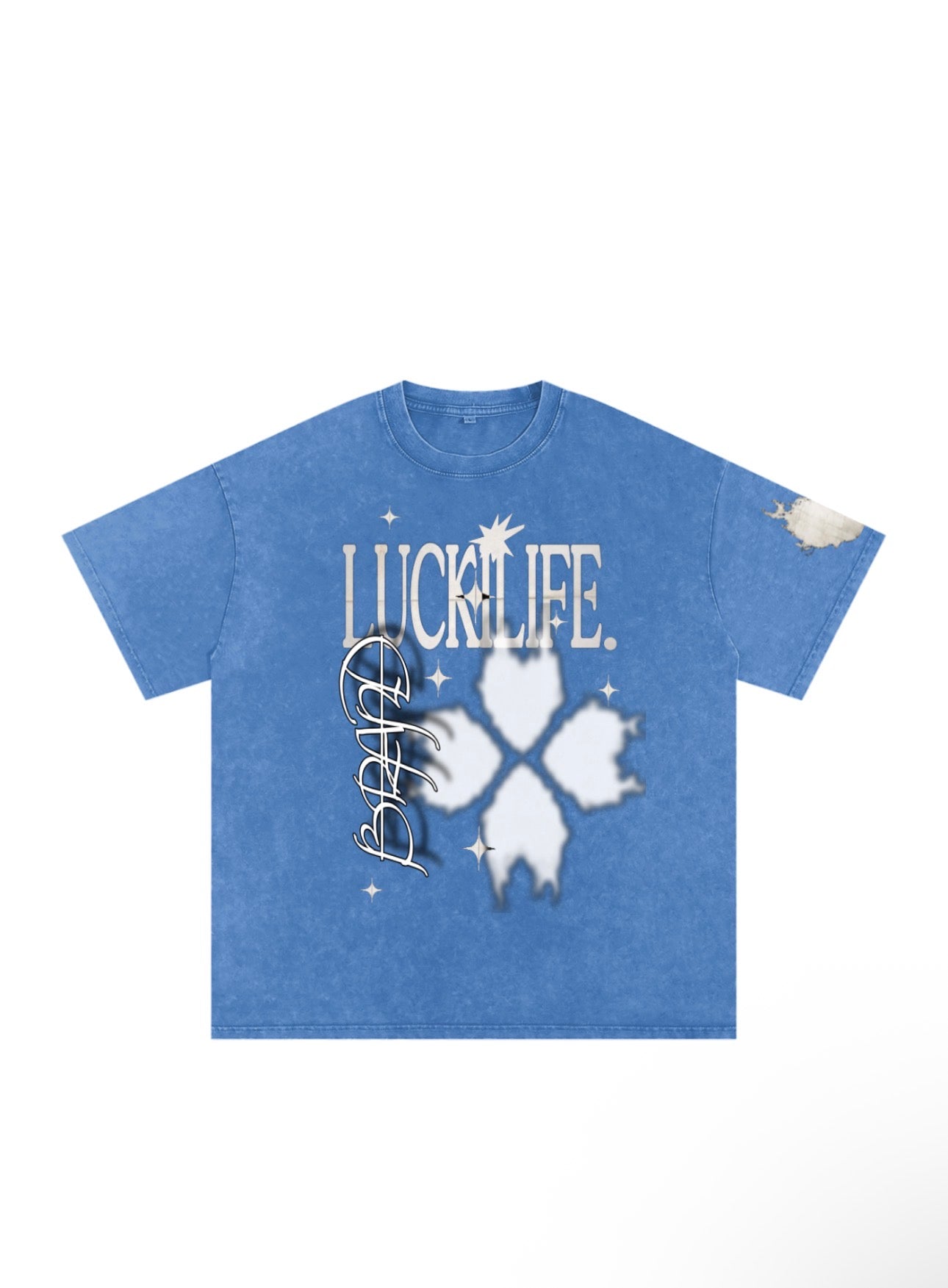 LUCKI BRAND OVERSIZED TEE BLUE