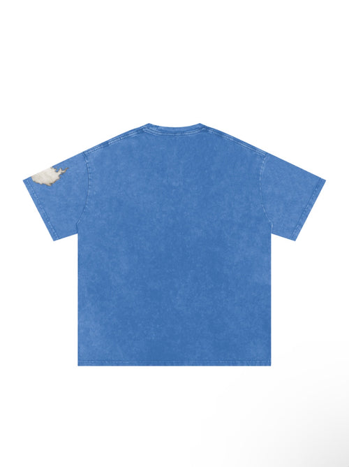 LUCKI BRAND OVERSIZED TEE BLUE